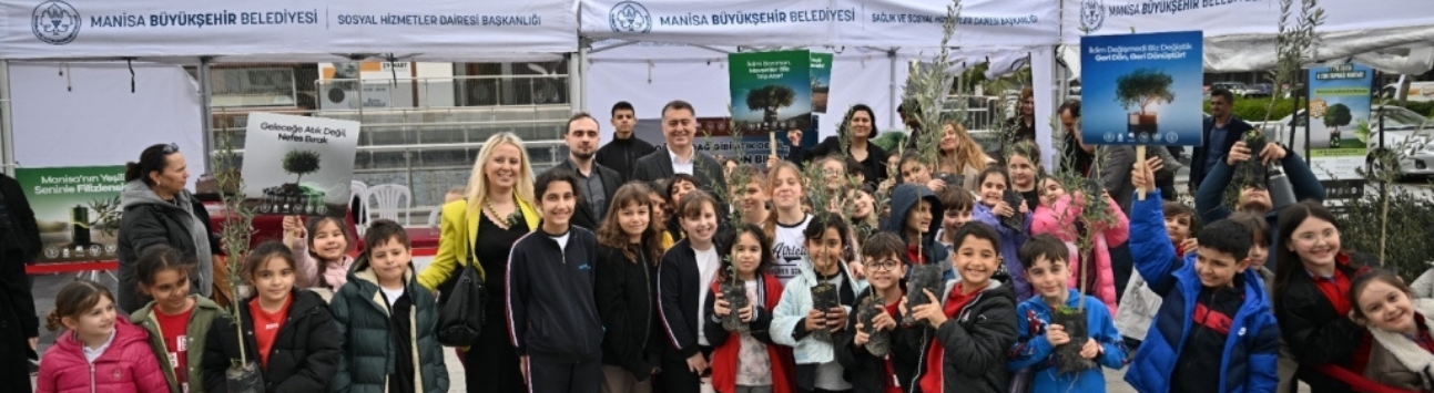 Atık Piller Toplanıyor, Fidanlar Toprakla Buluşuyor