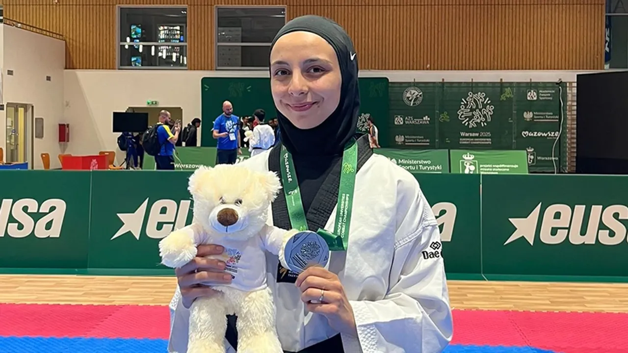 Konyalı milli sporcu Saliha'dan Avrupa ikinciliği