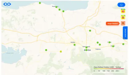 Bursa Büyükşehir yangın noktalarını anlık gösterecek