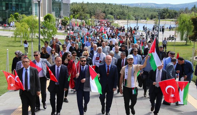 Uşak Üniversitesi'nde İsrail'in Gazze'ye saldırıları protesto edildi